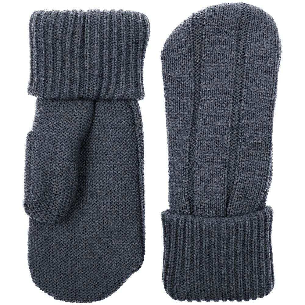 Варежки Knit Beat, темно-серые, размер L/XL
